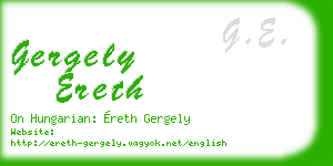 gergely ereth business card